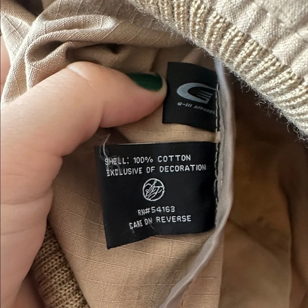 Sean John bomber jacket men’s 100% cotton size large outdoors‎ brown utility tan